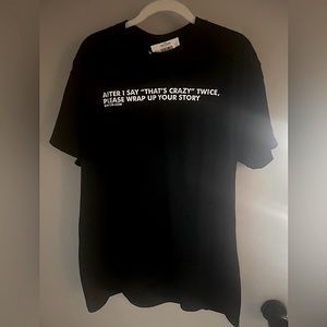Men’s Humor Black and White T-shirt Size Large NWT